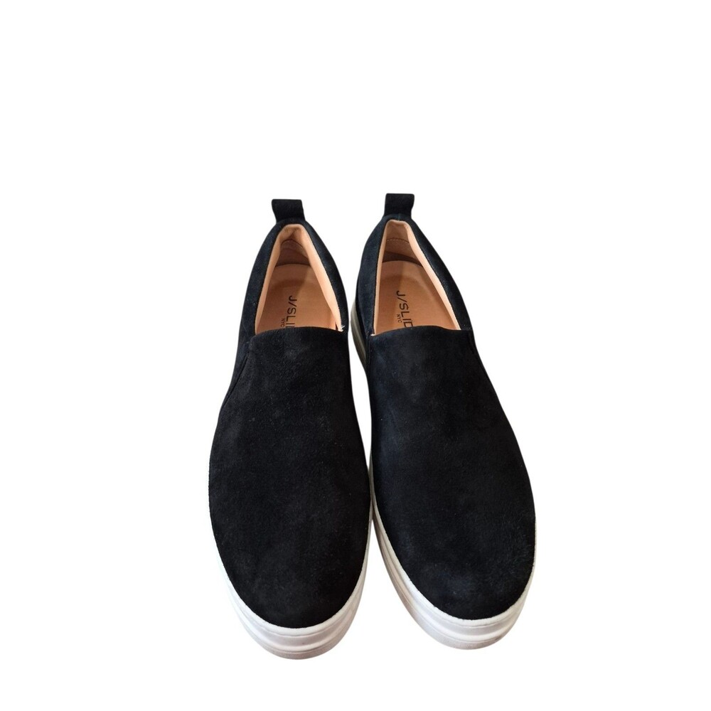 J/Slides Size 8.5 Suede Black Platform Nipster Grunge Skater Neutral Minimalist
